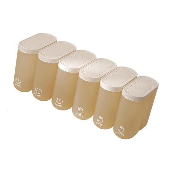6Pcs Compact Waterproof Underwear And Socks Organizers Boxes For Travel Home Gym Use Clothing Container