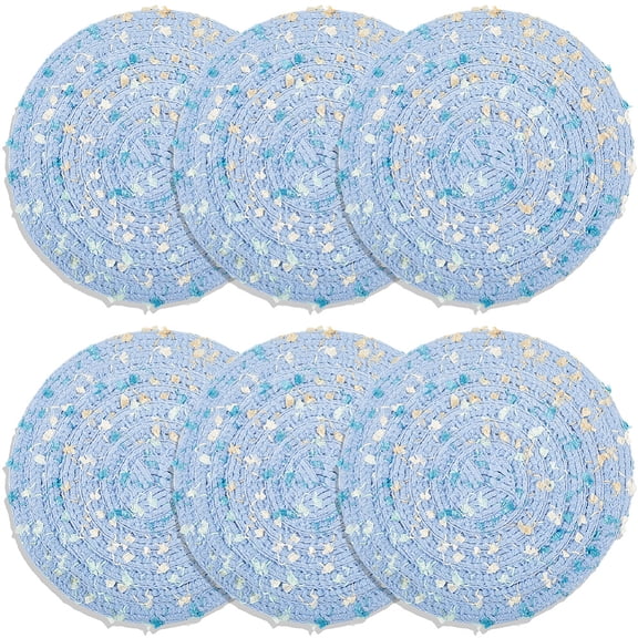 6Pcs Cotton Drink Coasters 4.7 Inch Round Handmade Woven Absorbent Bar Coaster Drink Pads Boho Cup MatsDIY