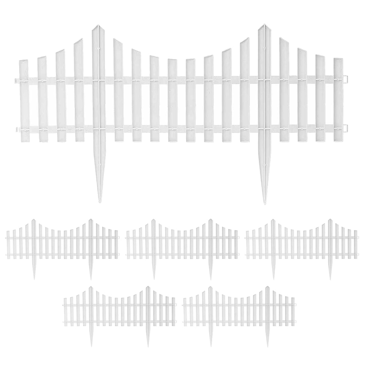 6Pcs Courtyard Indoor or Outdoor Garden Fence Plastic Fence