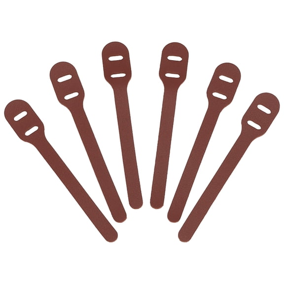 6Pcs Cowhide Leather Zipper Pulls Head Genuine Leather Brown Zipper Pulls Replacements Zippers Puller Handmade Pull Tab Extender DIY