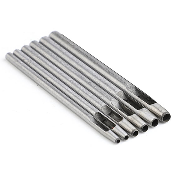 6Pcs Craft Hole Punches Tool Steel Hollow Round Hole Puncher