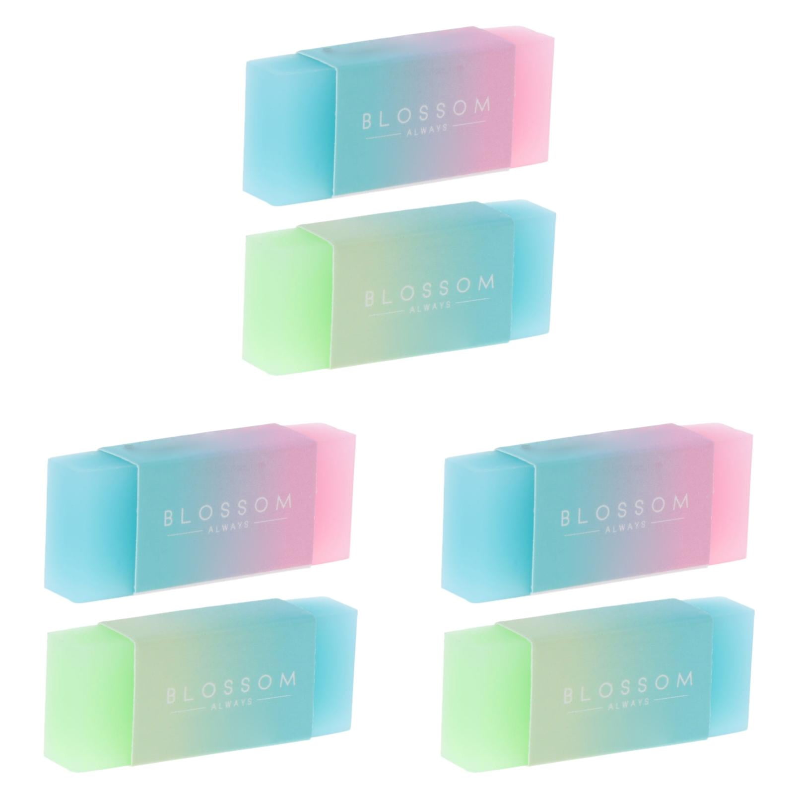 6Pcs Creative Jelly Colored Eraser, Aesthetic Cube Shaped Pencil ...