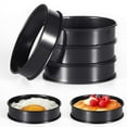 thumbnail image 1 of 6Pcs Crumpet Rings, 4 Inch Double Rolled Stainless Steel Round Cake Tart Cookie Egg Burger Rings Mold for Baking Cooking, 1 of 7