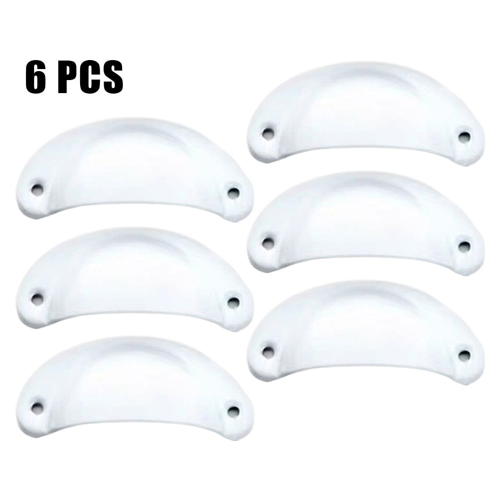 6Pcs Cup handles Shell Pull Kitchen Cupboard Door Furniture