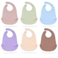 thumbnail image 1 of 6Pcs Cute Silicone Baby Bibs for Babies & Toddlers Waterproof, Soft,BPA Free (10-72 Months,Unisex), 1 of 7