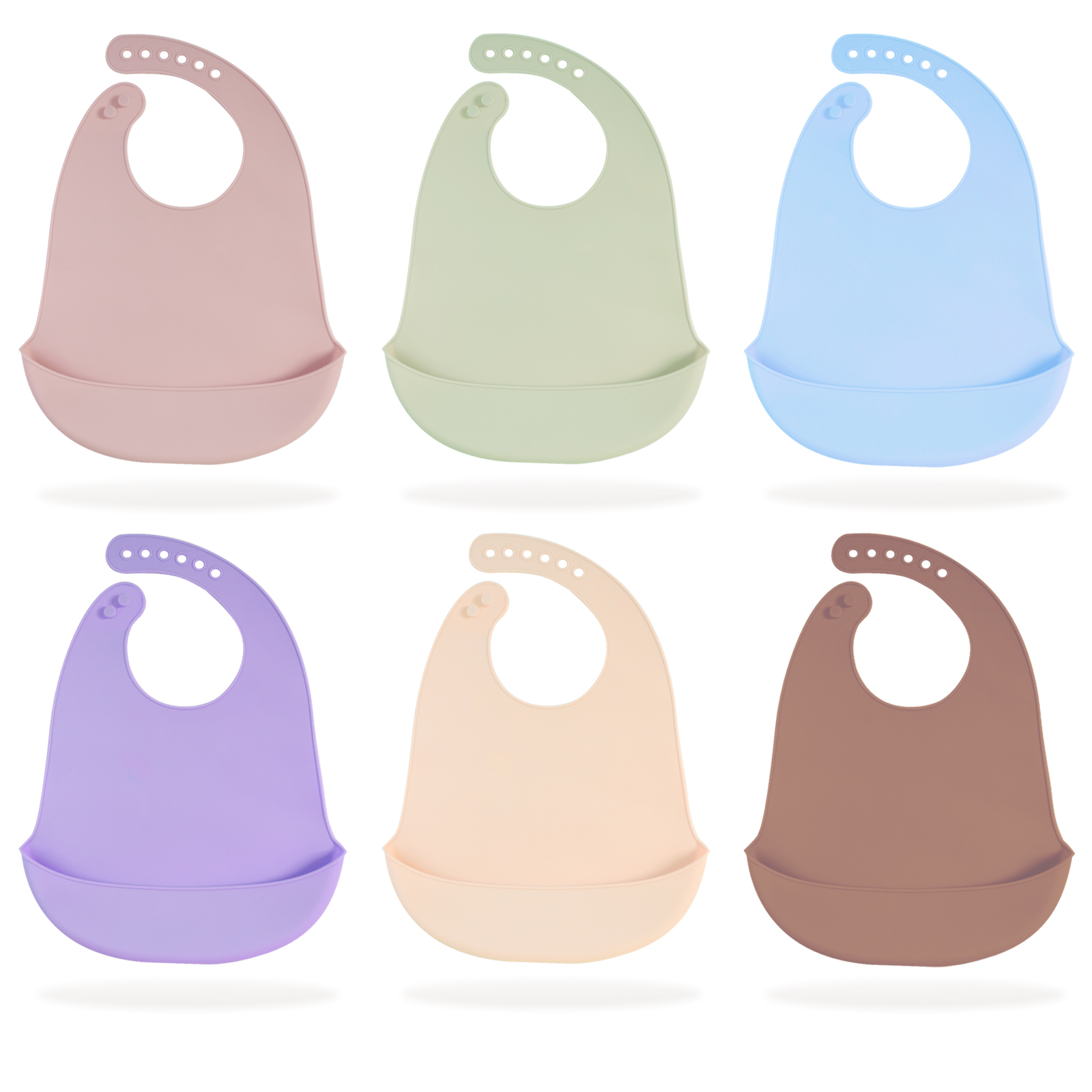 Silicone Baby Bibs Set Of 2, BPA Free Waterproof Soft Durable