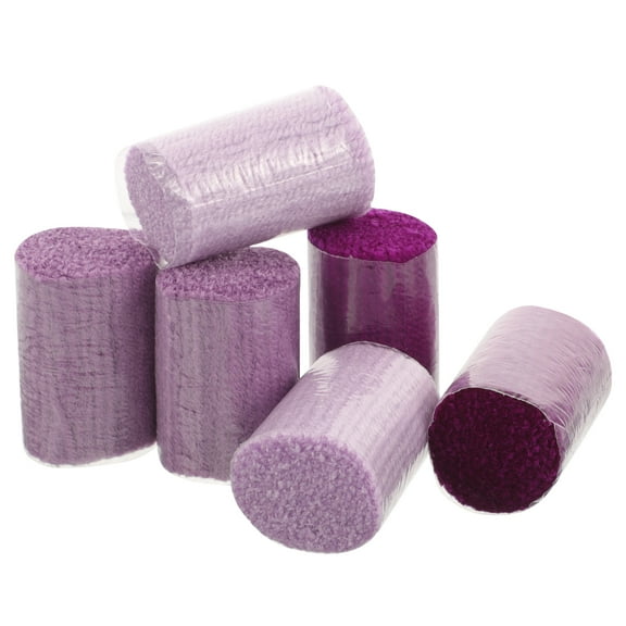 ifundom 6Pcs Diy Latch Hook Yarn Acrylic Fiber Purple Craft Supplies for Handmade Projects