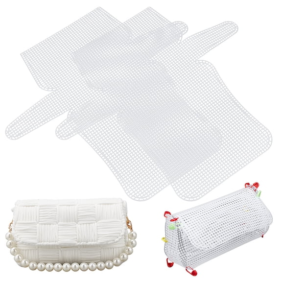 6Pcs DIY Plastic Mesh Canvas Sheets Craft Needlepoint Plastic Sheets Embroidery Canvas Sheets
