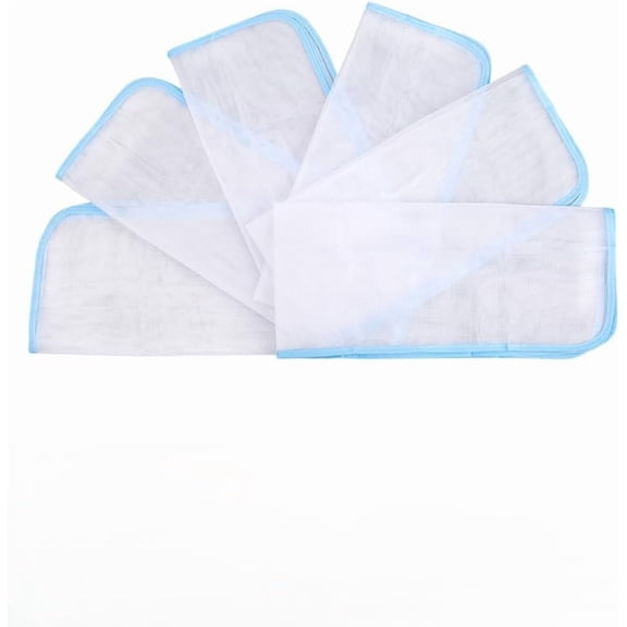 6Pcs Deep Sky Blue Ironing Cloth Ironings Scorch Mesh Clothes Heat Resistant Pad High Temp Protective Pressing Pads Iron Insulation Net Fabric for Protect Fabrics Sewing Protect Tool Home Use Blue