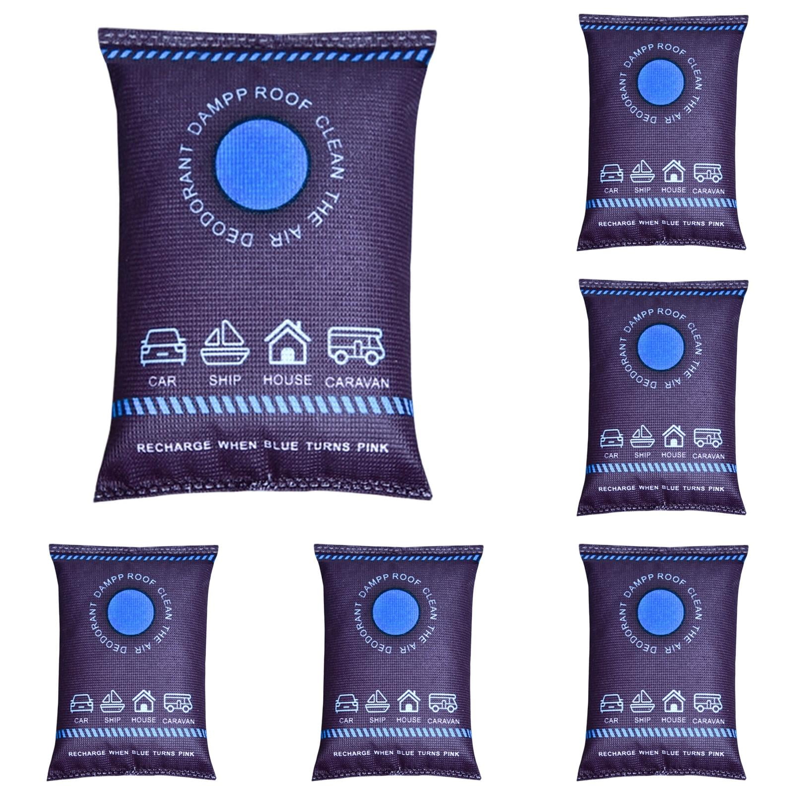 6Pcs Dehumidifier Bags, Desiccant Packs, Moisture Absorbers for Car, Closet, Bookcases, Bedrooms, Closets, Basements(100g/Bag)