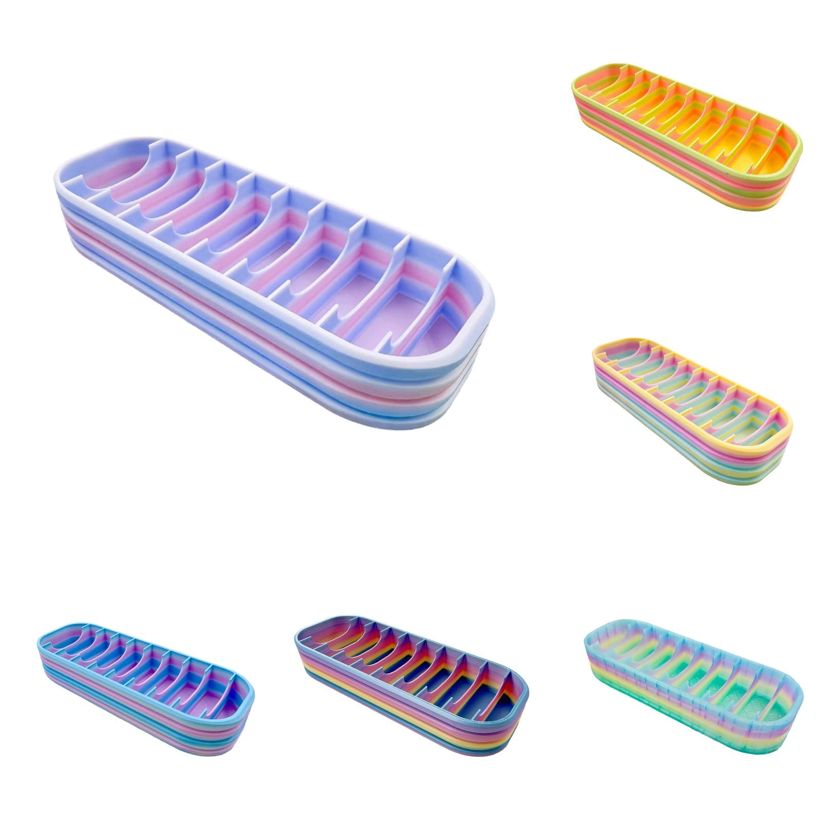 6Pcs Diamond Art Storage Case, 10 Compartment Craft Organizer for Diamond Painting Supplies Beads Drills Pens Tools, Portable Storage Box for Painting Trays