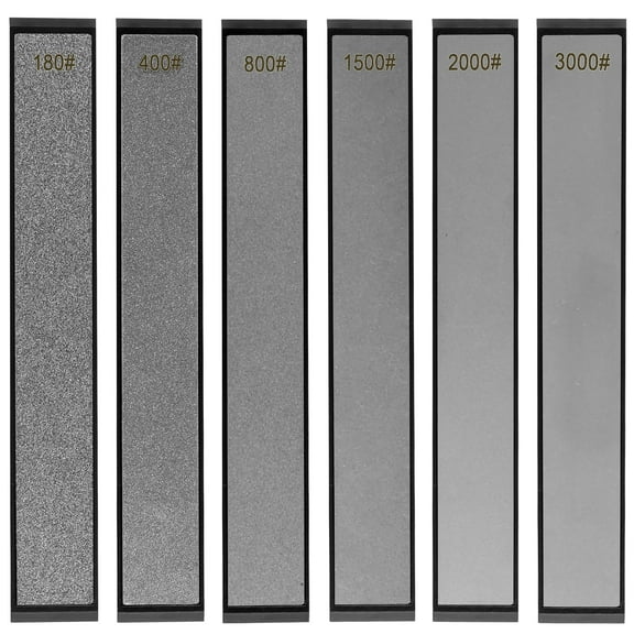 6Pcs Diamond Sharpening Stone Set Sturdy Whetstone Knife Sharpener Multipurpose Diamond Sharpening Stones 180# 400# 800# 1500# 2000# 3000# Knife Sharpener Kit for Knife
