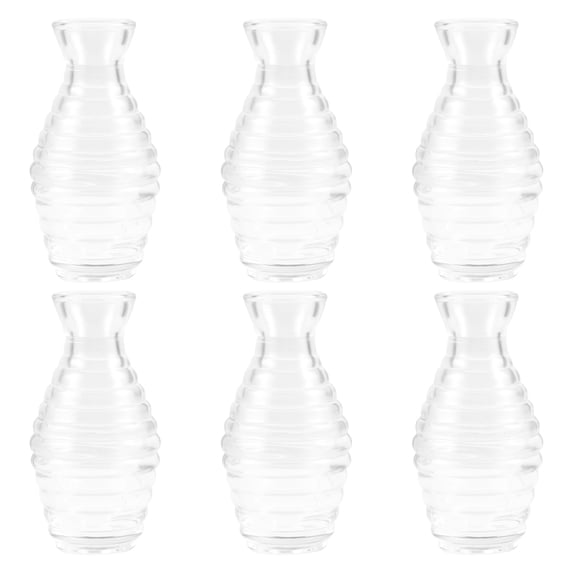6Pcs Diffuser Bottles Transparent Aromatherapy Jar Empty Glass Bottles Aroma Glass Bottles