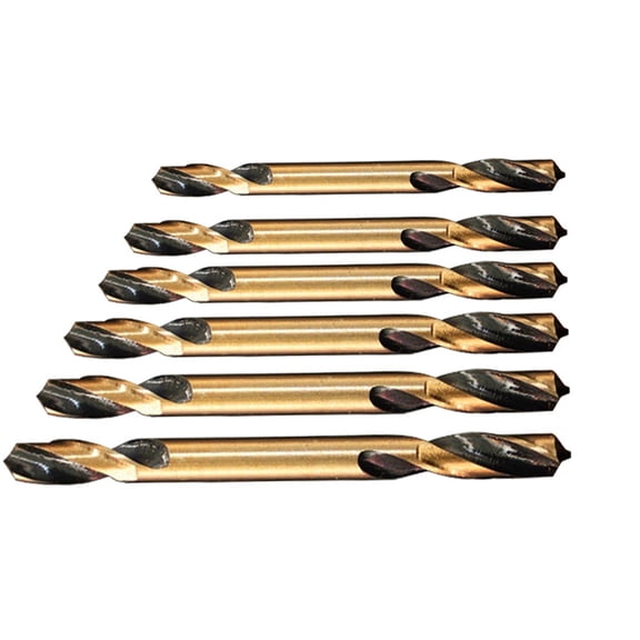 6Pcs Double Headed Twist Drill Bits Hole Cutter Drilling Tool For Iron Stainless Steel Aluminum Metal