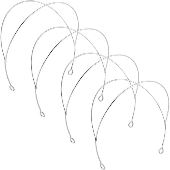 6Pcs Double-Layer Hair Bands Silver Double Row Metal Headbands Metal Thin Wire Double Headband for Women Wedding Hair DIY Crafts Accessories DIY
