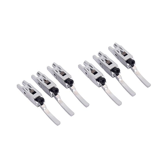 6Pcs Double Locking System Tremolo Bridge Saddles Replacement Metal Guitar Bridge Saddles for Precise String Tuning