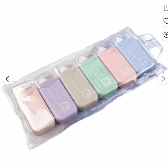 6Pcs Double Sided Tape Roller Glue Tape Scrapbooking Tape Roller,6m Adhesive Roller for Scrapbooking,Crafts & Arts Projects,Scrapbook Supplies for Adults,Photo Tape for Scrapbooking,6 Colors,3.5"