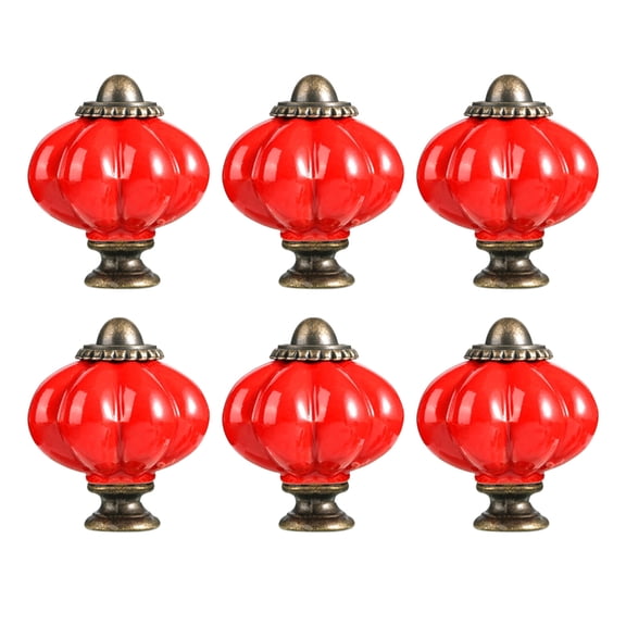 6Pcs Drawer Pulls Ceramic Dressers Knob Cupboard Handle Furniture Pulls