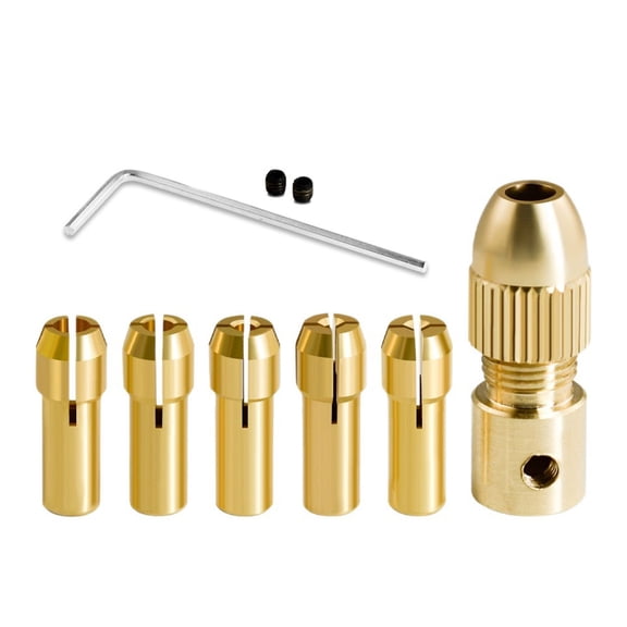 6Pcs Drill Adapter Collet Set Rotary Tool Keyless Quick Changing Adapter 0.5-3mm Replacement Accessories