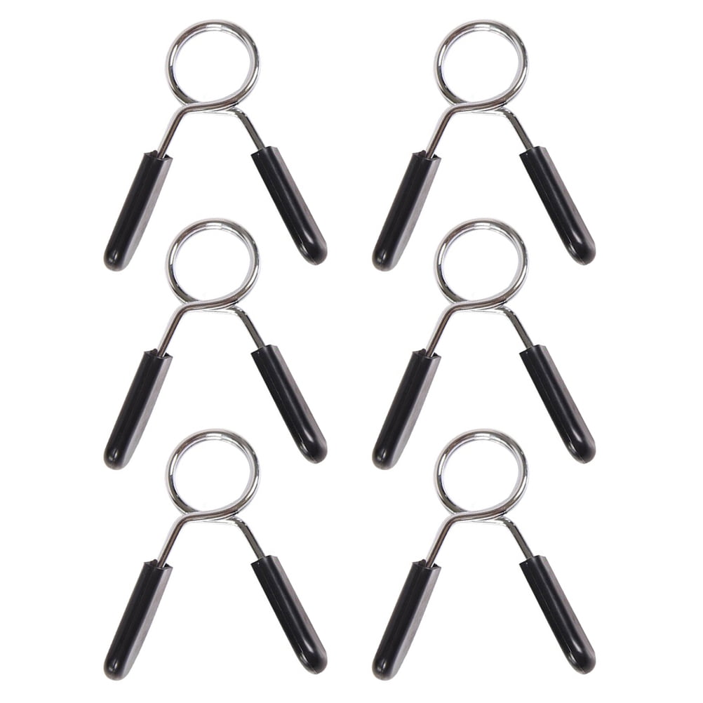 6Pcs Dumbbell Clamps Spring Clips Barbell Clamps Fit for Smooth Weight Bars