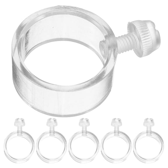 6Pcs Durable Plated Silver Plastic Flagpole Retaining Clips with Smooth Surface for Outdoor Flagpoles
