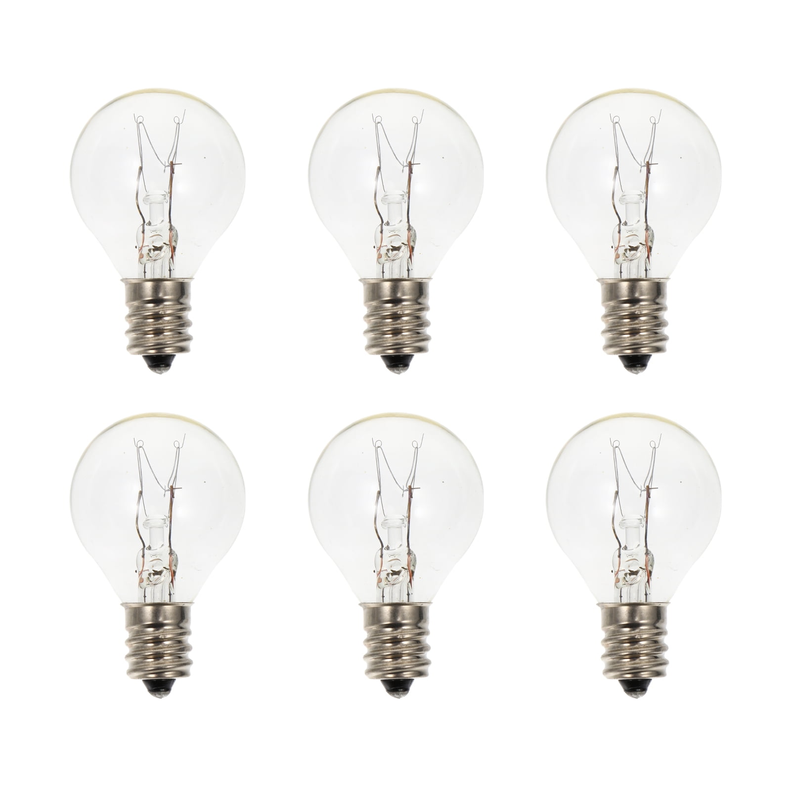 6Pcs E12 Fragrance Wax Diffuser Lamps Household Globe Clear Light Bulb