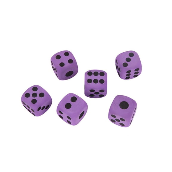6Pcs EVA Foam Dice 3.8CM, Perfect For Building, Educational Toys, Math Teaching