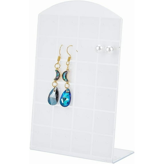 6Pcs Earrings Acrylic Holder 48 Holes Earring Display Acrylic Jewellery Storage Display Rack Showcase Earring Holder Display Ear Stud Earrings Display Stand Storage for Selling Storage for DIY