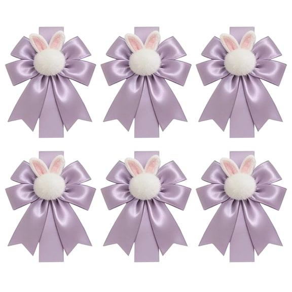 6Pcs Easter Bow Decoration, 40 Inch Large Ribbon Bows Carrot Pattern Cabinet Door Home Holiday Birthday Party Decor Heqing Boutique