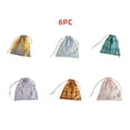 thumbnail image 1 of 6Pcs Easter Gift Bags with Drawstrings Buffalo Plaid Reusable Sacks Bags Gingham Pouch Bag for Thanksgiving Party Gift Wrapping, 1 of 9