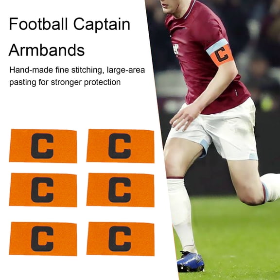6Pcs Elastic Soccer Captain Armbands with Adjustable Fastener Tape Rich Color Wear Resistant Elastic Football Basketball Bands
