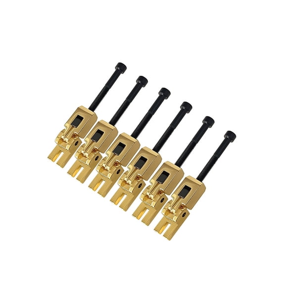 6Pcs Electric Guitar Tremolo Bridge Saddles for Guitar Tremolo Bridge Double Locking Systems Locked Saddles Easy Install
