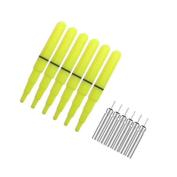 6Pcs Electronic Fishing Float Fishing Glow Stick Night Fishing Tackle Accessory