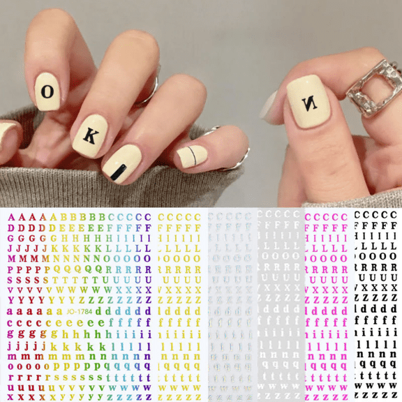 6Pcs English Letter Nail Stamping Plate Alphabet Design Stencils Stainless Steel Manicure Art Tool For Nail Salon Decoration 6PCS