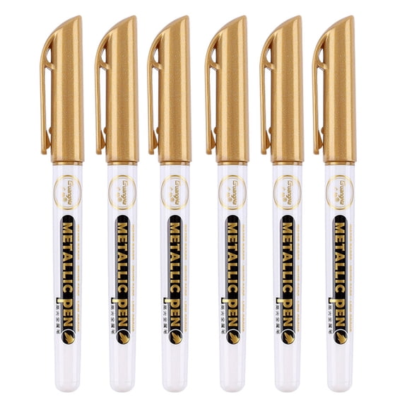 ✪ 6Pcs Epoxy Resin Drawing Pen Acrylic Paint Highlights Metallic Permanent Marker