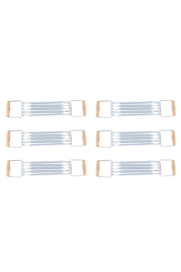 6Pcs Exercise 5 Spring Chest Pull Expander Fitness Puller Stretcher Muscle Trainer Home Men and Women Fitness Equipment,6 x Spring Chest Expander,Silver