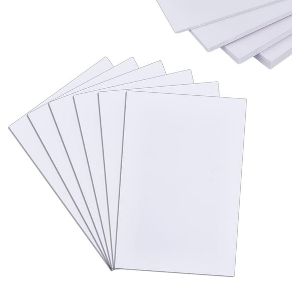 6Pcs Expanded PVC Plastic Sheets 3mm 5mm 7mm 9mm Thick White PVC Foam Sheet 11.8x7.8 Inch Craft Foam Paper PVC Board Sheets for Crafts and Arts Presentations Signboards Outdoors Use DIY