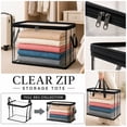 thumbnail image 1 of 6Pcs Extra Large Thickened Clear PVC Storage Bag,15x13x10 Inch Heavy Duty Thick Plastic with Zipper Handles, Foldable Closet Organizer for Clothes Blankets, Moving Containers, 1 of 6