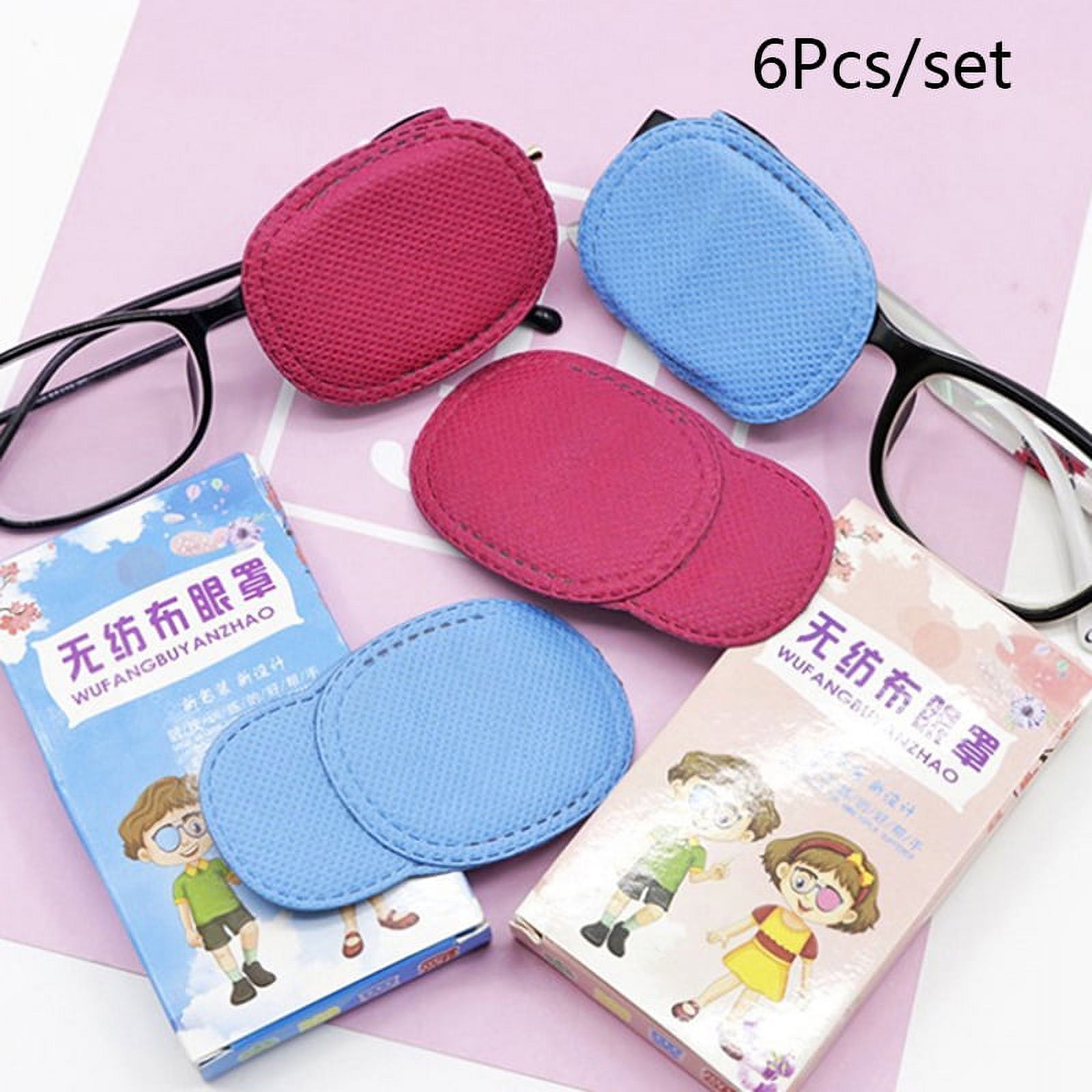 6Pcs Eye Patch Amblyopia Eyeglasses Patches Kid Strabismus Treatment