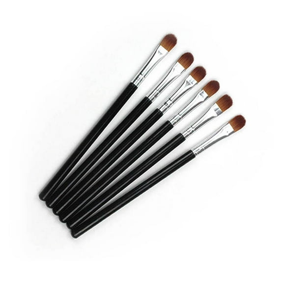 6Pcs Eyeshadow Brush Set, Portable Eye brushes, Eye Makeup Brush, Eyeliner Brush by Tkrady (black).