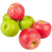 6Pcs Fake Apple Artificial Fruits Model Lifelike Red&Green Apples Home House Kitchen Party Decoration Desk Ornament
