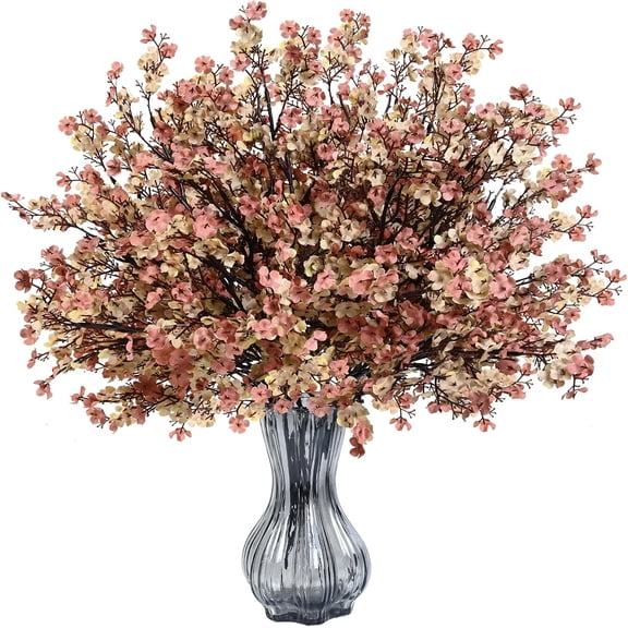 6Pcs Fake Flowers Babys Breath Silk Artificial Flowers Gypsophila Bouquets Bulk Real Touch Fall Stems for Fall Thanksgiving Autumn Home Decor DIY Floral Arrangement