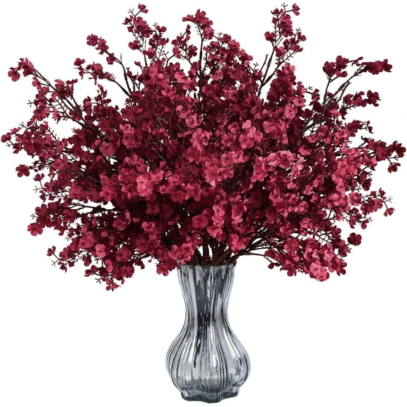 6Pcs Fake Flowers Babys Breath Silk Artificial Flowers Gypsophila Bouquets Bulk Real Touch Fall Stems for Fall Thanksgiving Autumn Home Decor DIY Floral Arrangement
