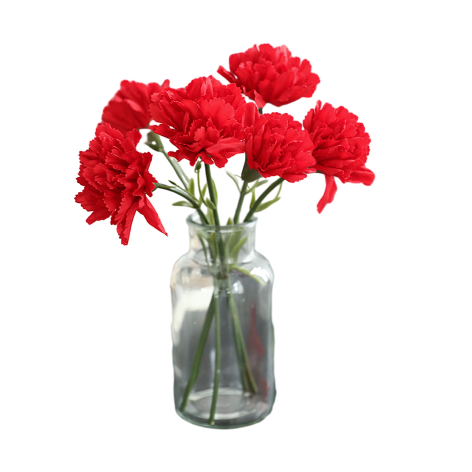 6Pcs Faux Silk Flower Material Artificial Carnation Flower Realistic No ...