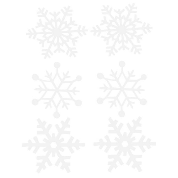 OUNONA 6Pcs Snowflake Ornaments Decorative Snowflakes Textile Pendants for Winter Wedding Holiday Home Decor