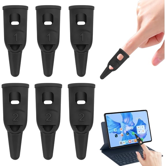 6Pcs Finger Stylus Pen for Touchscreen High Precision Sensitivity Silicone, Capacitive Stylus Suitable for iPad/iPhone/Android Phones Tablets All Touch Screens Adults and Children
