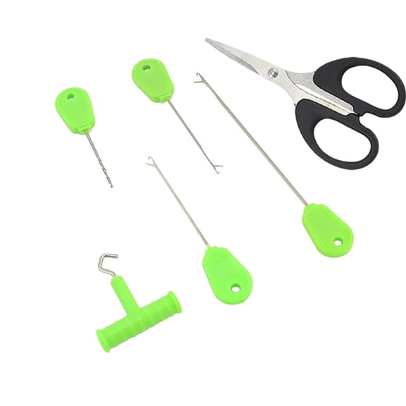 6Pcs Fishing Baits Needle Carp Fishing Baiting Rigs Tool Baits Threading Tackle, Angling Baiting Needle Hook Tool Set