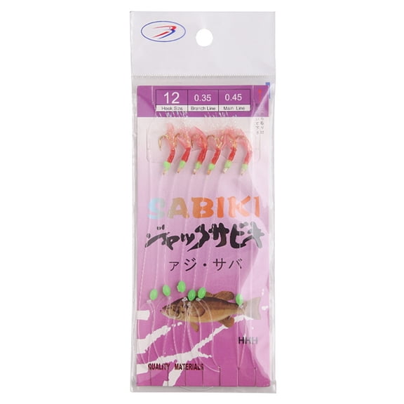 6Pcs Fishing Hook Luminously Bean String Hook Wobblers Lures Baits Tackle Enduring