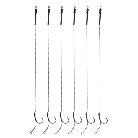 6Pcs Fishing Hook Professional Link Tied Hook Fishing Accessory Tied Boilie Baits Hook with Line