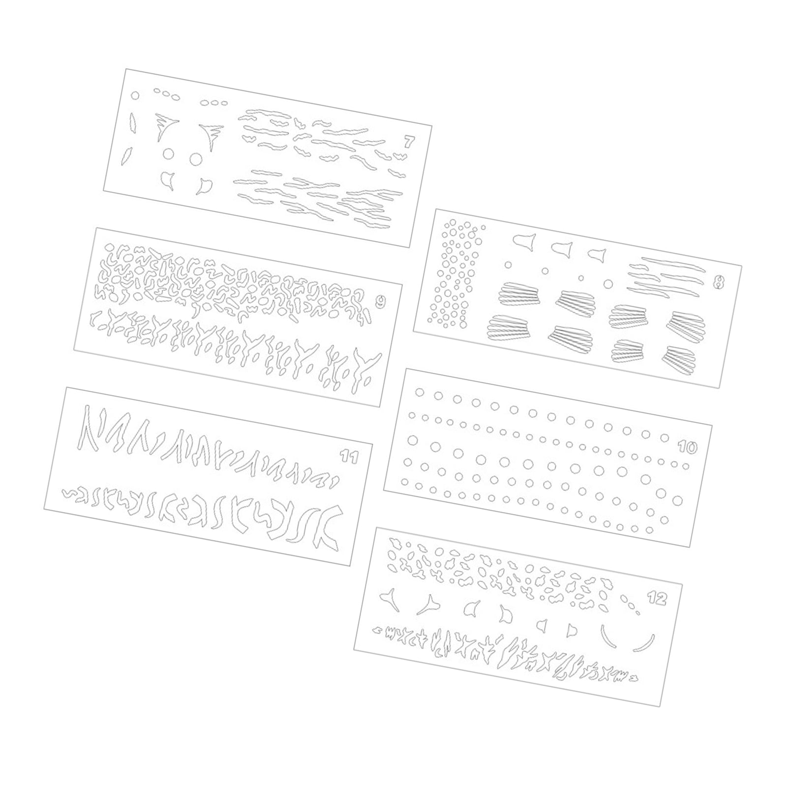 fish lure stencils Texture Sheet 20 designs , Art & FISHING PAINTING 11.5 AIRBRUSH Custom Paint STENCIL Mylar Reusable Stencil 20 textures 2x2.5 Details can be colored in using markers or better yet with an airbrush. 6Pcs Fishing Lure Templates Washable
